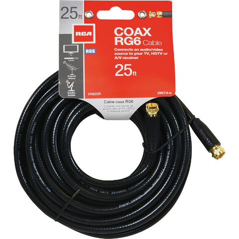 RCA RG6 Coaxial Cable; Mfg #VH625R
