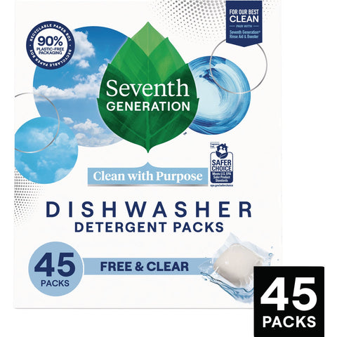 Seventh Generation Free & Clear Dishwasher Detergent Packs; Mfg #68905662