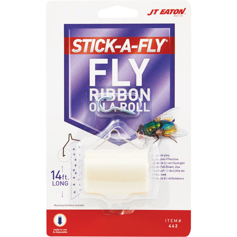 JT Eaton Stick-A-Fly Ribbon On A Roll; Mfg #442
