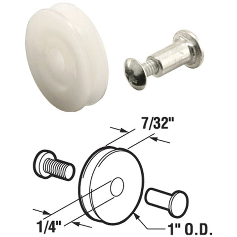 Prime-Line Nylon Screen Door Roller Assembly With Axle & Bolt; Mfg #B 551