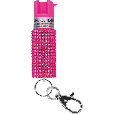Sabre Jeweled Pink Self-Defense Pepper Spray; Mfg #KR-J-PK-02