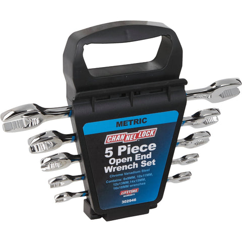Channellock 5-Piece Metric Open End Wrench Set; Mfg #302946