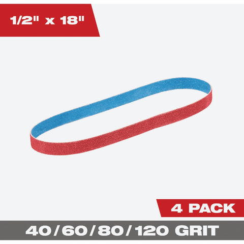 Milwaukee 1/2 In. x 18 In. Bandfile Belt; Mfg #48-80-9000