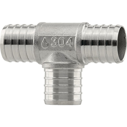 PLUMBEEZE Stainless Steel PEX Tee; Mfg #PE-PS-T10