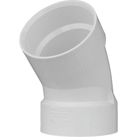 Charlotte Pipe 45 Deg. Short Radius PVC Elbow; Mfg #PVC 00321  1400HA