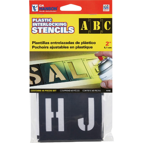 CH Hanson Plastic Stencil Set; Mfg #10192