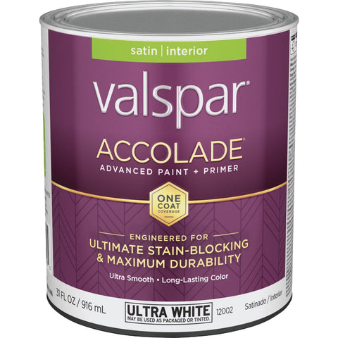 Valspar Accolade Super Premium 100% Acrylic Paint & Primer Interior Wall Paint; Mfg #028.0012002.005