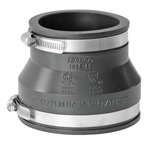 Fernco Reducing Flexible Coupling; Mfg #P1056-43