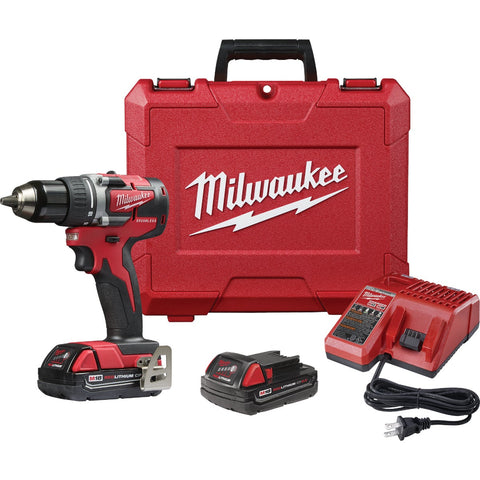 Milwaukee M18 Compact Brushless Drill Driver Kit; Mfg #3601-22CT