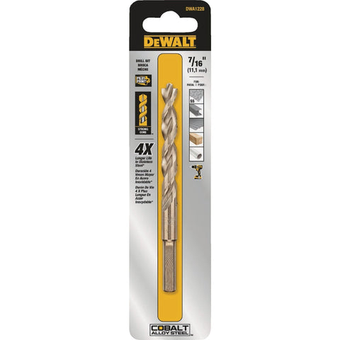 DEWALT Pilot Point Industrial Cobalt Drill Bit; Mfg #DWA1228