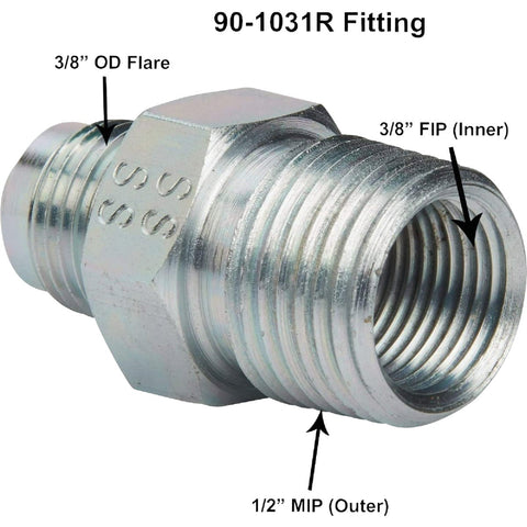 Dormont Flare x Male Adapter Gas Fitting; Mfg #90-1031R
