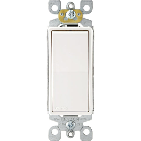 Leviton Decora Antimicrobial Treated Single Pole Switch; Mfg #RA2-05601-2AW