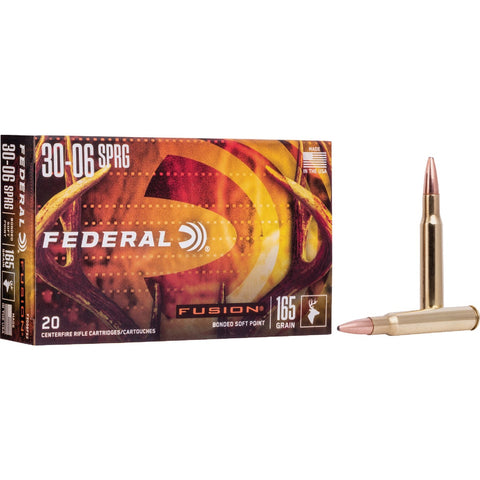 Federal Fusion 30-06 Springfield Centerfire Ammunition Cartridges; Mfg #15752