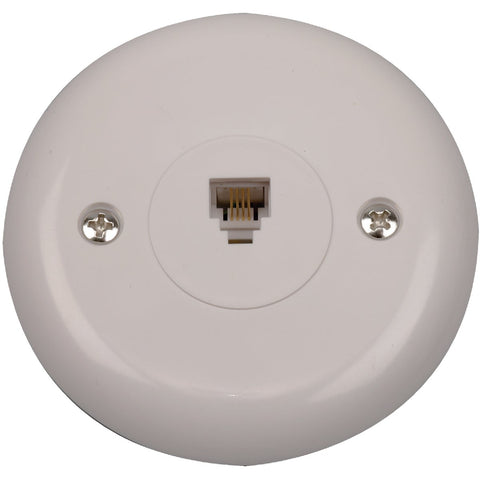RCA Round Telephone Jack; Mfg #TP248WHR