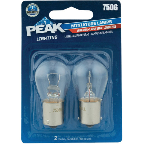 PEAK Mini Automotive Bulb; Mfg #7506LL-BPP
