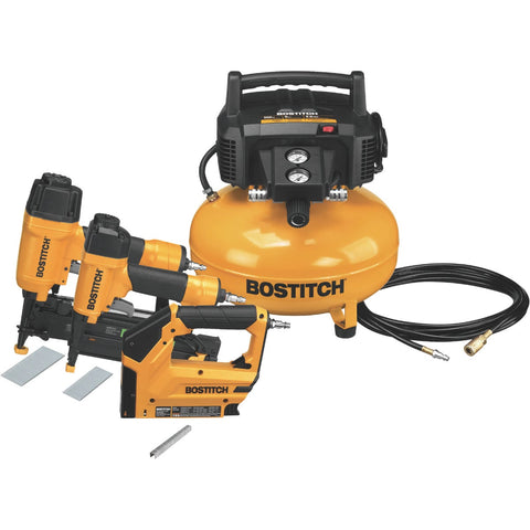 Bostitch 3-Tool Nailer & Compressor Combo Kit; Mfg #BTFP3KIT