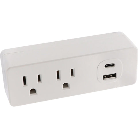 Prime 2-Outlet Tap with USB Charger; Mfg #PBUC013-A