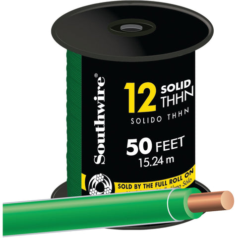 Southwire 12 AWG Solid THHN Electrical Wire; Mfg #11591583