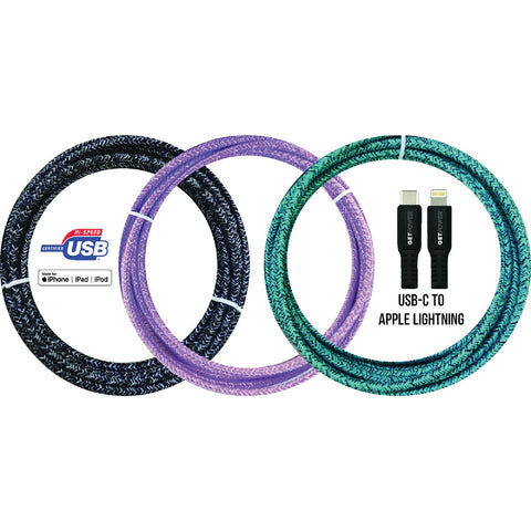 GetPower Power Delivery USB Charging & Sync Cable; Mfg #GP-XL-BRDC-L