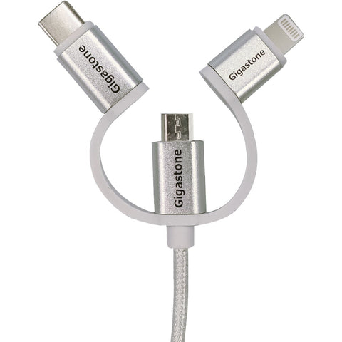 Gigastone 3-In-1 Charging & Sync Cable; Mfg #GS-AZ-5800S-R