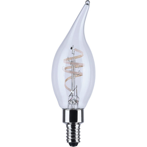 Satco Reminiscent Flame-Tip LED Decorative Light Bulb; Mfg #S10524R1