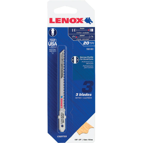 Lenox T-Shank HCS Jig Saw Blade; Mfg #1991401