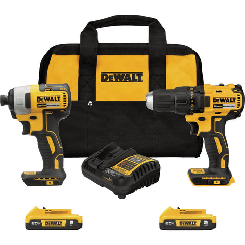 DEWALT 20V MAX Brushless Drill/Driver & Impact Driver Combo Kit; Mfg #DCK277D2