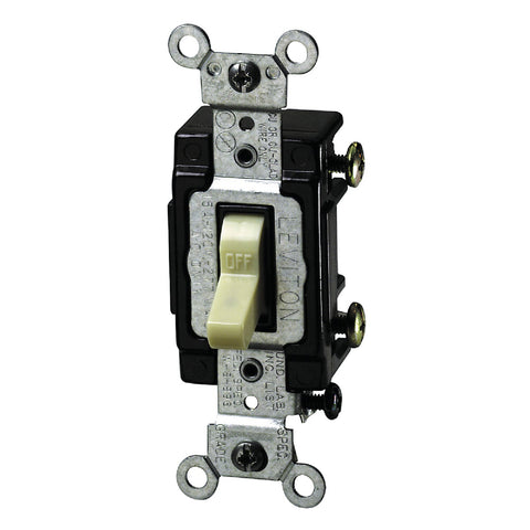 Leviton Illuminated Commercial Grade Toggle Single Pole Switch; Mfg #S01-5501-LHI