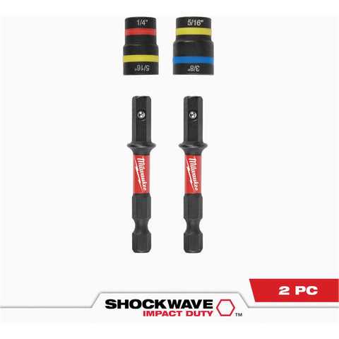 Milwaukee SHOCKWAVE QUIK-CLEAR 2-in-1 Impact Duty Magnetic Nut Driver 2-Piece Set; Mfg #49-66-4565