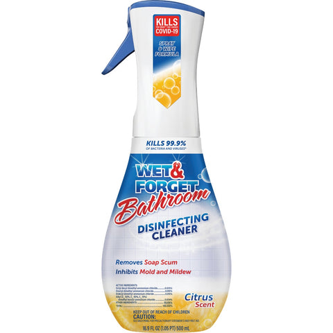 Wet & Forget Citrus Scent Bathroom Disinfecting Cleaner; Mfg #812016-C