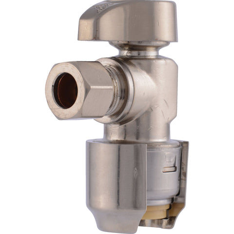 SharkBite Push-To-Connect Quarter Turn Angle Valve; Mfg #UR23036BN