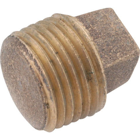 Anderson Metals Red Brass Threaded Solid Pipe Brass Plug; Mfg #738114-04
