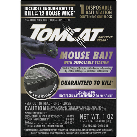 Tomcat Advanced Formula Disposable Mouse Killer Bait Station; Mfg #3730305