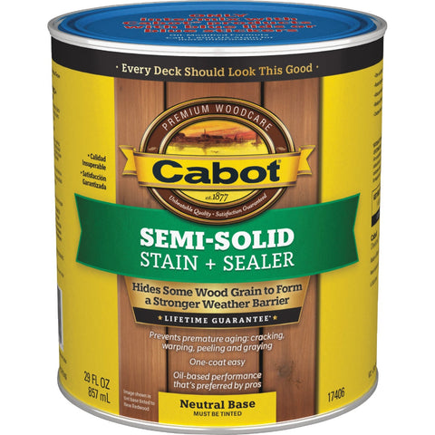 Cabot VOC Semi-Solid Stain + Sealer; Mfg #140.0017406.005