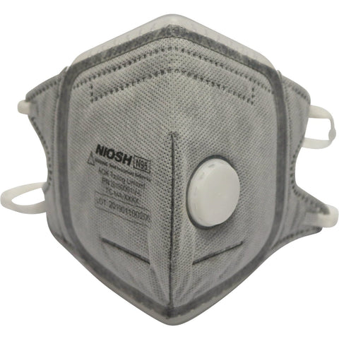 Soft Seal 3D V-Fold Silicone Seal Comfort Mask Respirator with Charcoal; Mfg #16-90177