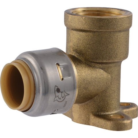 SharkBite Push-to-Connect Drop Ear Brass Elbow; Mfg #UR334A