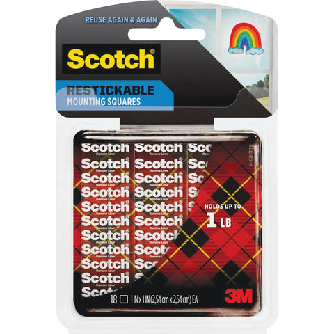 Scotch Restickable Mounting Squares; Mfg #R100