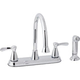 Home Impressions Double Handle Traditional Style Kitchen Faucet With Matching Side Spray; Mfg #F8FA0061CP-JPA9