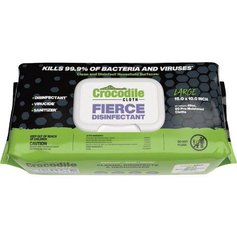 Crocodile Cloth Fierce Disinfectant Wipes; Mfg #9190-080