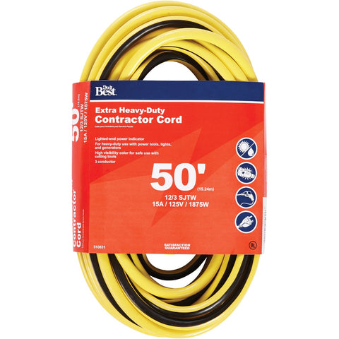 Do it Best 12/3 Extra Heavy-Duty Contractor Extension Cord; Mfg #74050ME