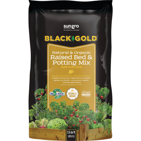 Black Gold Natural & Organic Raised Bed & Potting Soil Mix; Mfg #1423004.CFL001.5P
