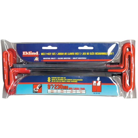 Eklind 8-Piece 9 In. Standard T-Handle Hex Key Set; Mfg #53198