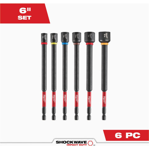 Milwaukee 6 In. Impact Duty Magnetic Nut Driver Set (6-Piece); Mfg #49-66-4567