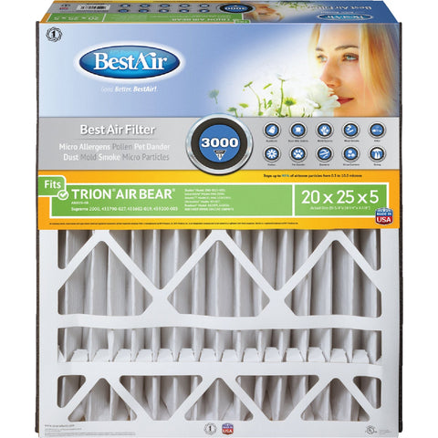BestAir Trion Trion Air Bear MERV 13 Furnace Filter; Mfg #AB2025-13R