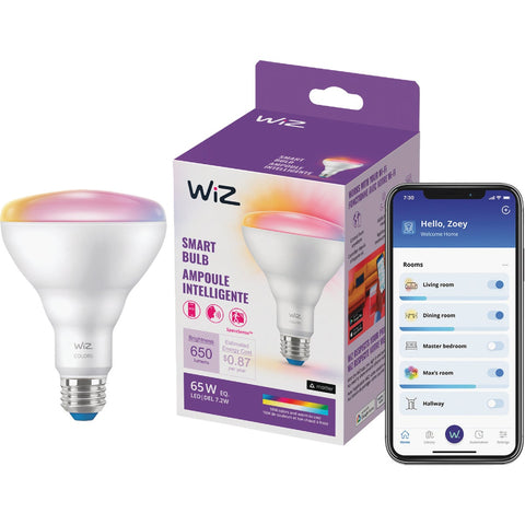 Wiz BR30 Smart LED Light Bulb; Mfg #604272