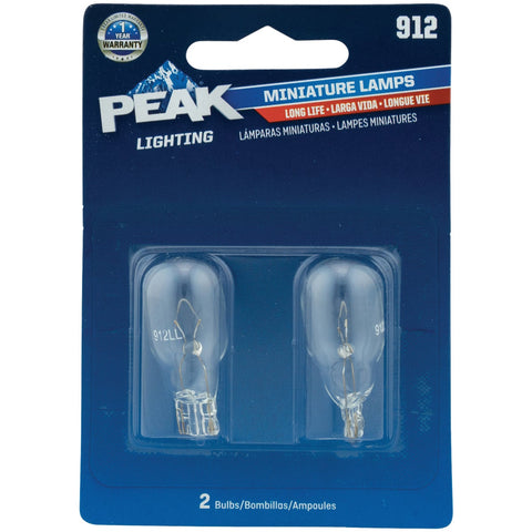 PEAK Mini Automotive Bulb; Mfg #912LL-BPP