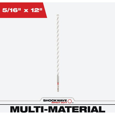 Milwaukee Shockwave Carbide Multi-Material Hex Shank Drill Bit; Mfg #48-20-8889