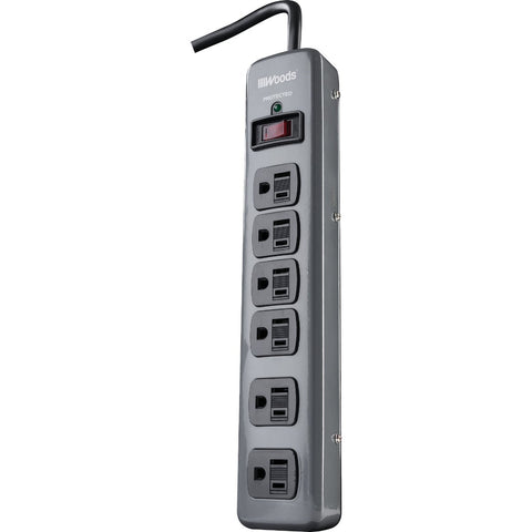 Woods 6-Outlet Surge Protector Strip; Mfg #41546