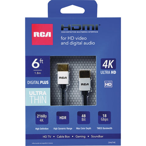 RCA Ultra Thin HDMI Cable; Mfg #DH6THE