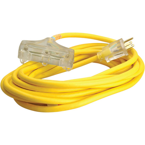 Coleman Cable Polar Solar Cold Weather 3-Outlet Extension Cord; Mfg #3487SW0002